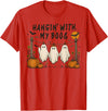 Retro Hangin’ With My Boos Funny Ghost Halloween T-Shirt - Red