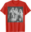 Spooky Aussie Moments Australian Shepherd Selfie Funny Ghost Halloween T-Shirt - Red