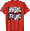 Polar Bears Lover Xmas Photo Booth Men Women Kids Polar Bear Wearing Santa Outfit Winter Christmas T-Shirt - Red
