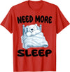 Polar Bear Pajamas & Nightgown .Co Cute Polar Bear Need More Sleep Pajamas Nightgown T-Shirt - Red