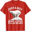 Polar Bear Gift Polar Bear Accessories & Stuff Cool Polar Bear For Boys Kids Polar Bear Lover Arctic Animal T-Shirt - Red