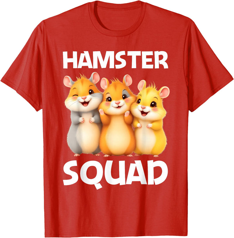 Cute Hamster Design for Men Women Kids Dwarf Hamster Lovers T-Shirt - Red