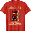 Born in 1961 August 65th Birthday Gifts For Women August 65th Birthday Men Women 1961 Awesome Teddy Bear T-Shirt - Red