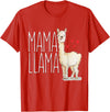 Llama Family Tees NYC Mama Llama Gift Funny Matching Family Tribe Mom Mommy Mum T-Shirt - Red