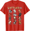 Wowsome! Cattles Animals of the World Cattle Farmer Rancher Cow Lover T-Shirt - Red
