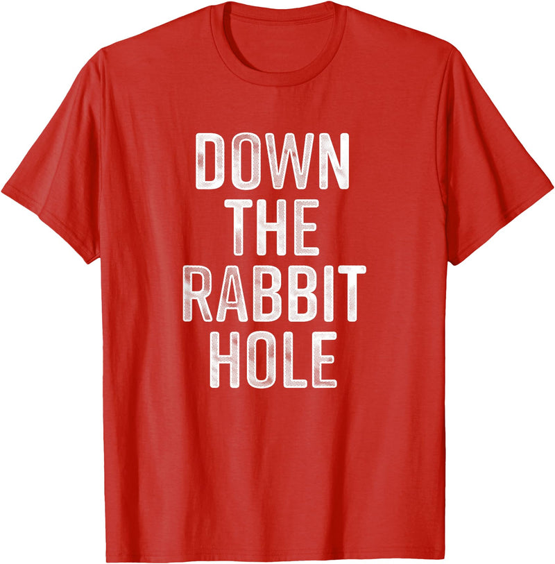 The Rabbit Hole Down T-Shirt in Red