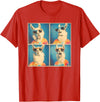 Tie-Dye Animal Groovy Llama Lover Men Women Kids Colorful Hippie Llama Wearing Tie Dye Llama Lovers T-Shirt - Red