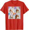 Animal Photobooth Love Guinea Pigs Men Women Kids Funny Guinea Pig Face Pet Cavy Mom Guinea Pig Birthday T-Shirt - Red