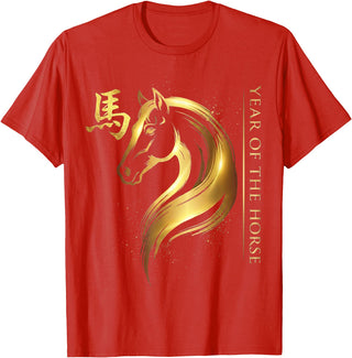 Year of The Horse 2026 Chinese New Year 2026 Year of The Horse T-Shirt - Red