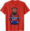 Cool Norwegian Roots Norway Norway Roots Bear Norge Norwegian Flag T-Shirt - Red