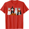 Halloween Husky Dog Spooky Costume Tees Co. Halloween Husky Dog Spooky Costume Pumpkin Design T-Shirt - Red
