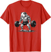 Strong Guinea Pig Lifting Fitness Workout Cool Muscular Guinea Pig Bodybuilder Fitness Power Gym T-Shirt - Red
