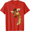 Funny giraffe t-shirt animal love zoo and safari Love giraffe Women wildlife giraffe Lovers tee for kids girl T-Shirt - Red