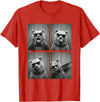 Funny Bear PhotoBooth Stuff Accessories & Gifts Bear PhotoBooth Sunglasses Funny Dab Bears Lover T-Shirt - Red