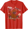 Funny Highland Cow Bandana Headband Animal Scotland Farm Animal Bandana Scottish Highland Cow T-Shirt - Red