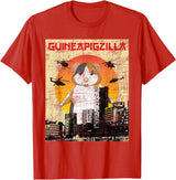 Funny Guinea Pig Shirts Guineapigzilla - Guinea Pig Animal Lover Rodent Pet Owner T-Shirt - Red
