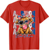 Cute Cow Creations Highland Cow 4th of July, Patriotic Cowgirl Bow Design T-Shirt - Red