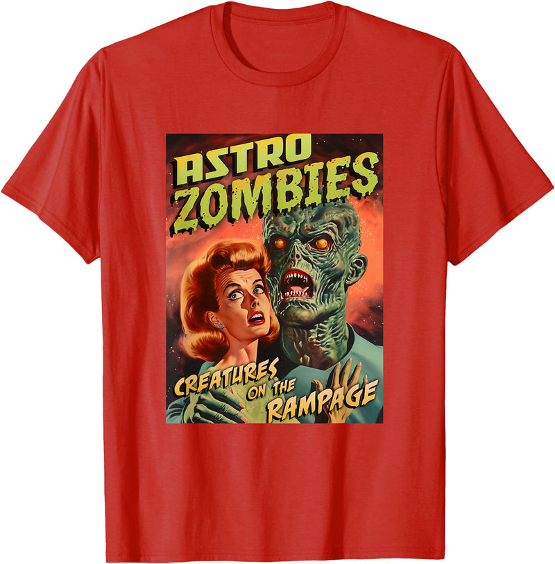 Last Gasp Graphics Astro Zombies 1950s Horror Comic Cover T-Shirt - Red