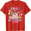 Happy Cow Birthday Family Shirts Gaga of The Birthday Girl 1St Bday Cow Farm Family T-Shirt - Red