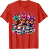 Highland Cow Bingo Player Gambler Lottery Player Highland Cow Bingo Squad Player Gambler Lottery Game Lovers T-Shirt - Red