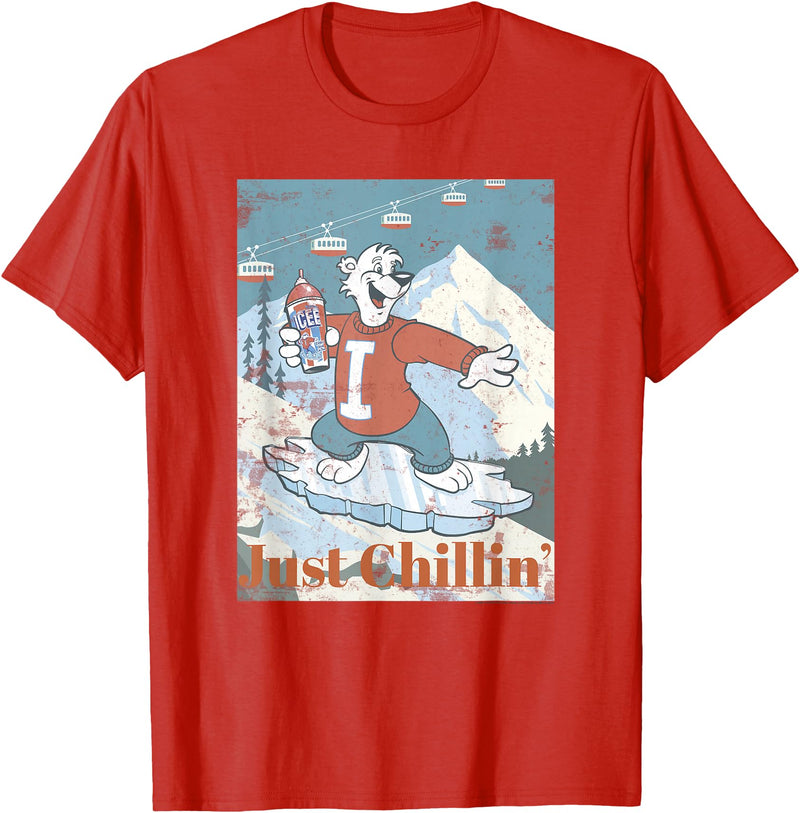 ICEE Bear Ice Boarding Just Chillin' T-Shirt - Red