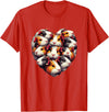 Guinea pigs Artwork Co by MNI Guinea pigs Love Heart of Kids women Teen Girls T-Shirt - Red