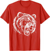 Angry Grizzly Bear T-Shirt - Red