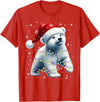 Santa Polar Bear Gift Tee Santa Polar Bear, Christmas, Men Women Kids, Bear Lover T-Shirt - Red
