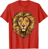 ROSS BOSS Majestic Lion Mane Detail Art T-Shirt - Red