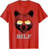 LGBT Equality Rights Gifts BILF Gay Bear Pride Daddy Grizzly Gift T-Shirt - Red