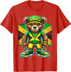 Jamaica Flag Lover Jamaica Flag Teddy Bear Jamaican T-Shirt - Red