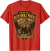 National Parks Conservation Co Protect National Parks Bear Vintage Arrowhead Badge Apparel T-Shirt - Red
