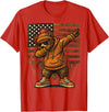 Vintage Dabbing Bear Retro Humor Gift Co Vintage Dabbing Bear Funny Retro Graphic T-Shirt - Red