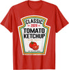 Funny DIY Halloween Costume Couples Men Women Kids Red Ketchup DIY Halloween Costume Matching Group Ketchup T-Shirt - Red