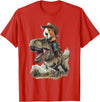 Animal Cowboy Guinea Pig Rex Cowboy T-Shirt - Red
