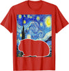 Starry Night Guinea Pig Lover Painting Guinea Pig Starry Night Van Gogh Guinea Pig Lover T-Shirt - Red