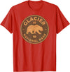 Vintage Glacier National Park Souvenir Shirts Retro Glacier National Park Montana Women Men Kids Hiking T-Shirt - Red