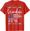 Grandma Bear 4TH OF JULY T Shirt 4th of July Gift For Women Grandma Bear American Flag USA T-Shirt - Red