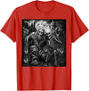 Funny Bigfoot Skeleton Halloween shirts Men Boy Bigfoot Skeleton Selfie Spooky Rock On Halloween Men Boy Kid T-Shirt - Red