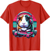 Guinea pig Rodent Game Lover Clothing Co. Guinea Pig Video Game Rodent Lover Animal Guinea Pigs Gamers T-Shirt - Red