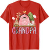 Pink Farm Cow Gender Reveal Grandpa Pink Farm Animal Birthday Kids Matching Family T-Shirt - Red