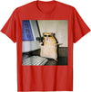 Funny Hamster Meme Cyber Hamster Meme Smoking Humor Computer T-Shirt - Red