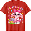 Happy Easter Coquette Easter Egg Rabbit Bunny Women Girl Kid T-Shirt in Red