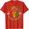Lion Juneteenth 1865 Fathers Day Black History Tee Black King Lion Juneteenth 1865 Men Dad Father's Day T-Shirt - Red