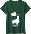 Funny & Cute Llama Gifts by OMG Womens Sup No Drama Llama Alpaca V-Neck T-Shirt - Dark Green