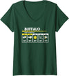 Buffalo 5 Days Forecast Tees Womens Buffalo 5 Days Forecast V-Neck T-Shirt - Dark Green