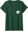 Cute Polar Bear Gifts And Tees Womens Polar Bear in Bag Cute Polar Bear Children Baby Polar Bear V-Neck T-Shirt - Dark Green