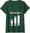 Womens Bunny Outfit Rabbit Owners Level of Crazy Bunny V-Neck T-Shirt in Dark Green