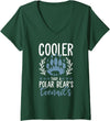 Polar Bear Apparel and Gifts Women's Funny Polar Bear Quote - Cooler Than A Polar Bear's Toenails V-Neck T-Shirt - Dark Green