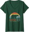 Cute Bear Family Matching Shirts & Gifts Womens Grandma Bear Funny Gift Grandmother Grandma V-Neck T-Shirt - Dark Green